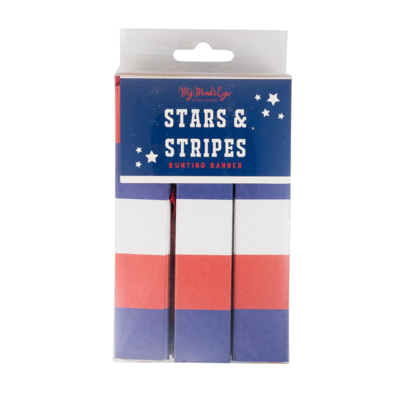 Red White + Blue Fan Paper Bunting Banner