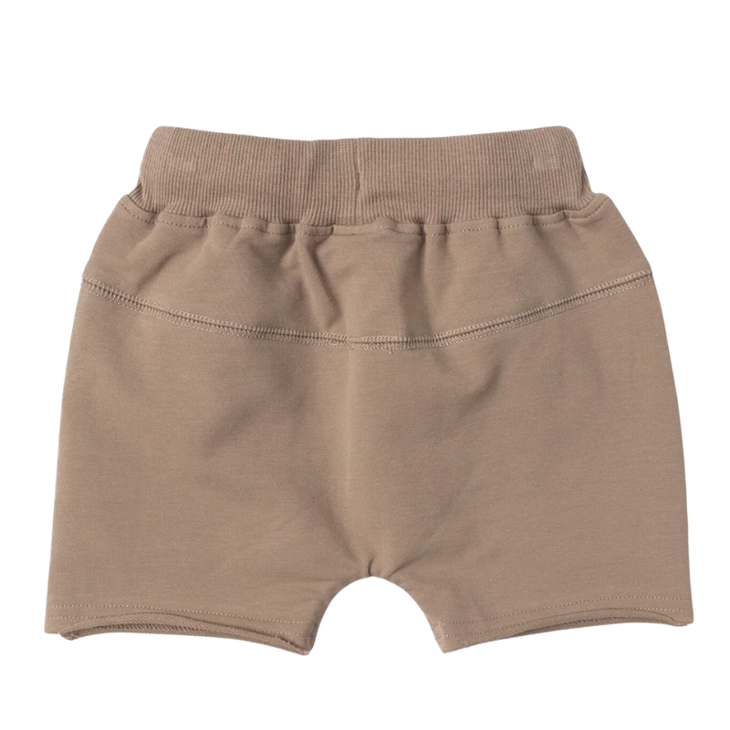 Little Bipsy - Raw Edge Harem Shorts in Taupe (5/6, 7, and 8)