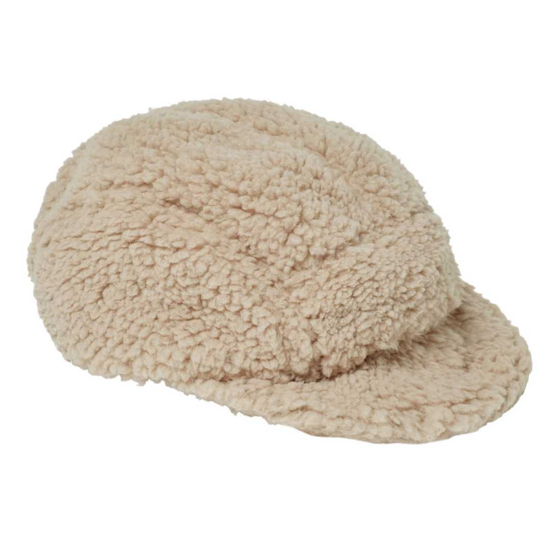 Quincy Mae - Sherpa Baby Cap in Sand