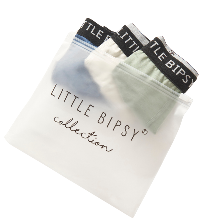 Little Bipsy - Boxer Briefs 3-Pack in Salt + Sea Mix (1-2yrs)