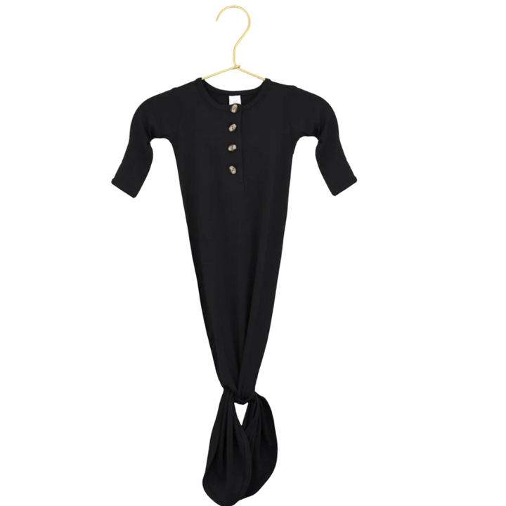 Lou Lou & Co - Infant Peyton Knotted Gown in Black