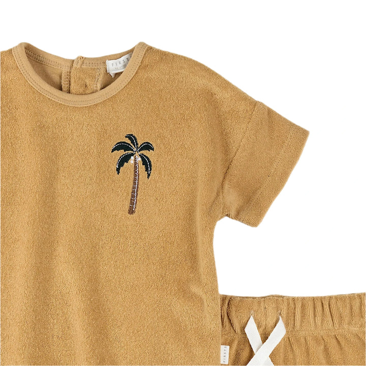 Petit Lem - Sahara Sun Terry Short Set in Gold (6mo)