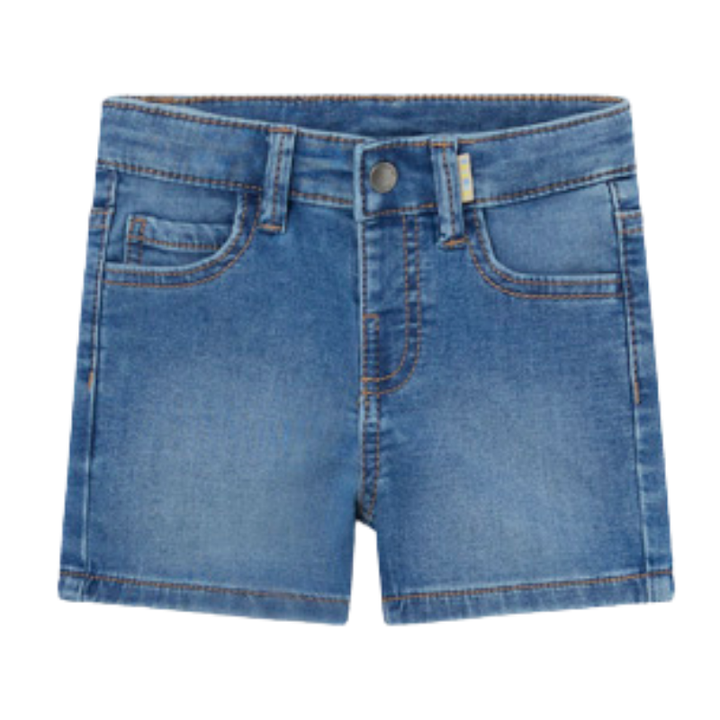 Mayoral - Baby Soft Denim Shorts in Medium Blue