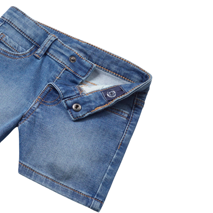 Mayoral - Baby Soft Denim Shorts in Medium Blue (6mo)