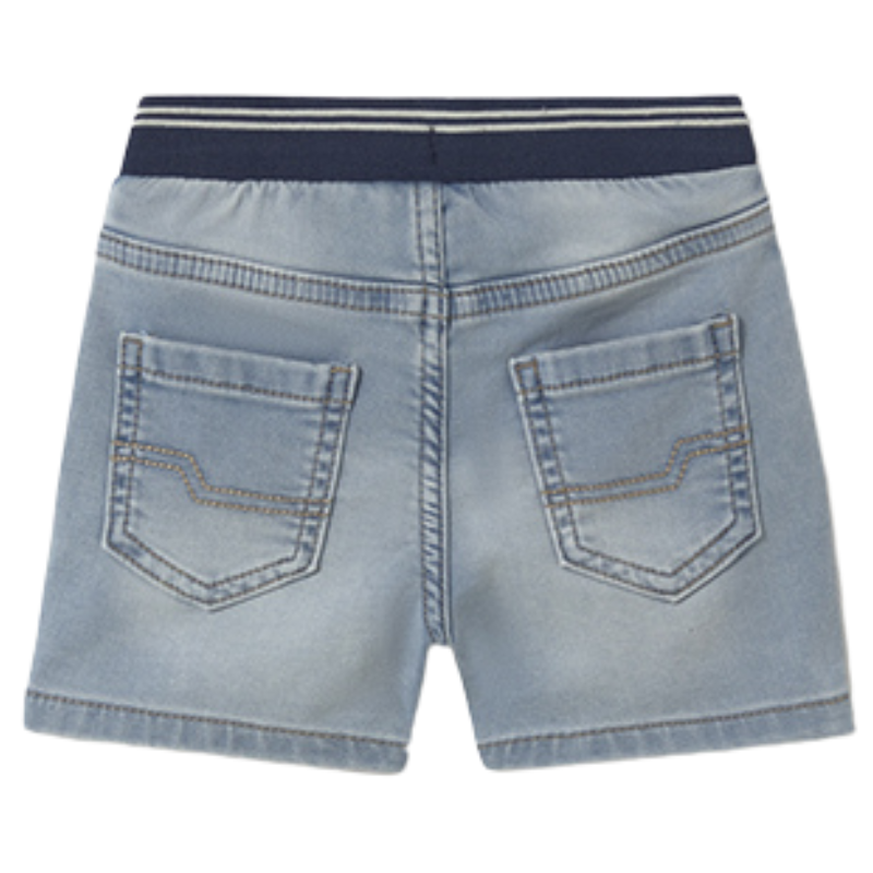 Mayoral - Baby Soft Waist Denim Shorts in Light Blue