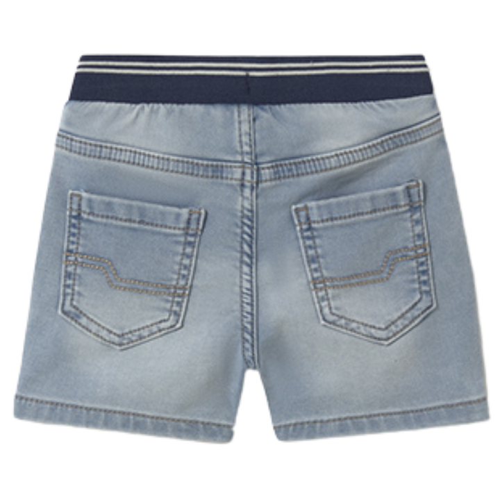 Mayoral - Baby Soft Waist Denim Shorts in Light Blue