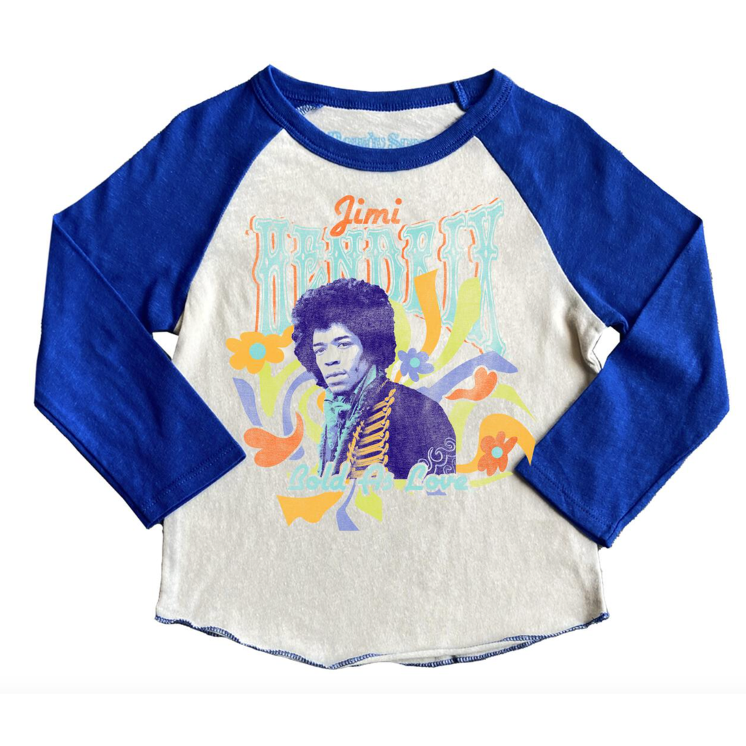 Rowdy Sprout - Jimi Hendrix Recycled Raglan in Royal