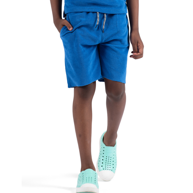 Appaman - Boys Terry Cloth Camp Shorts in Blue