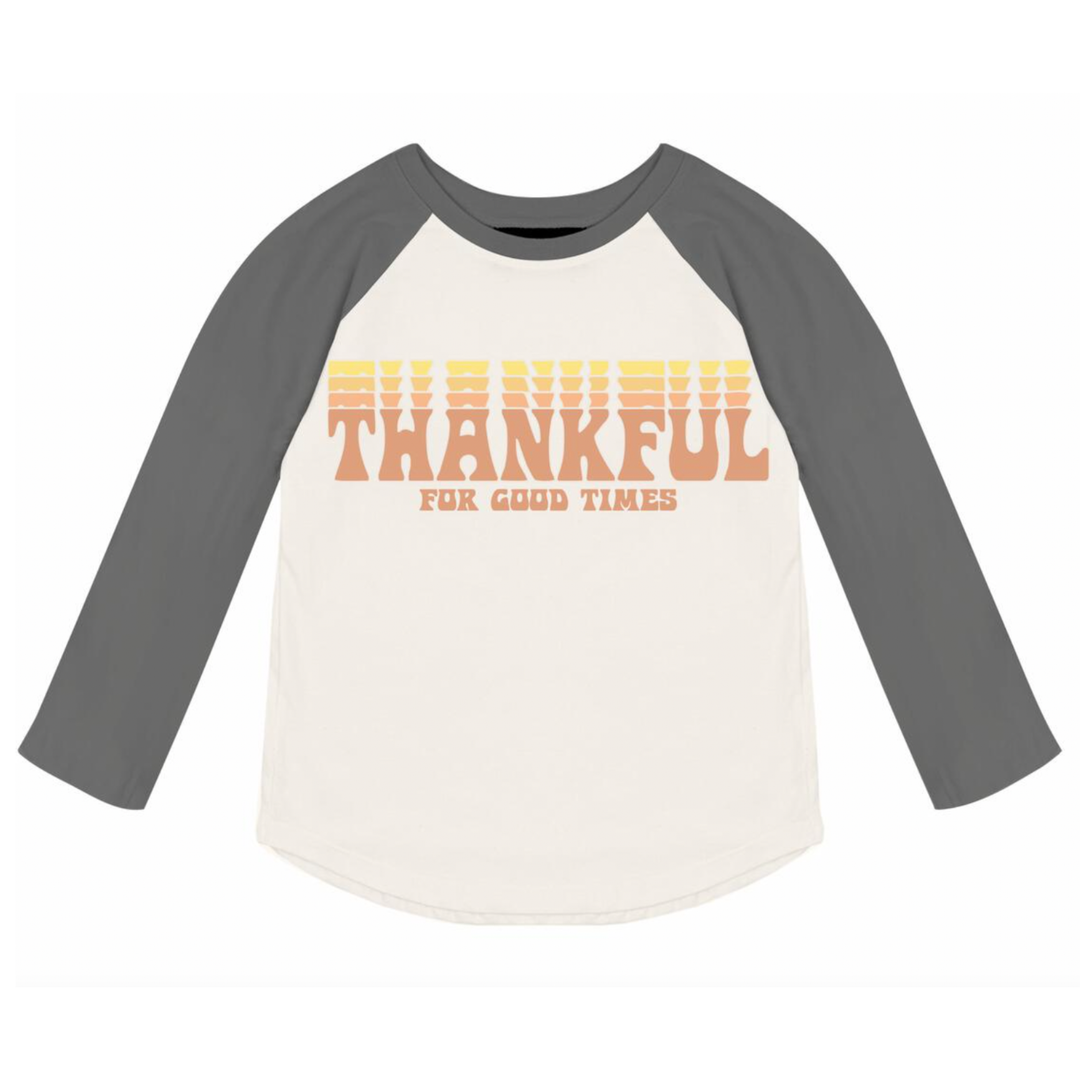 Tiny Whales Thankful kids long sleeve tee