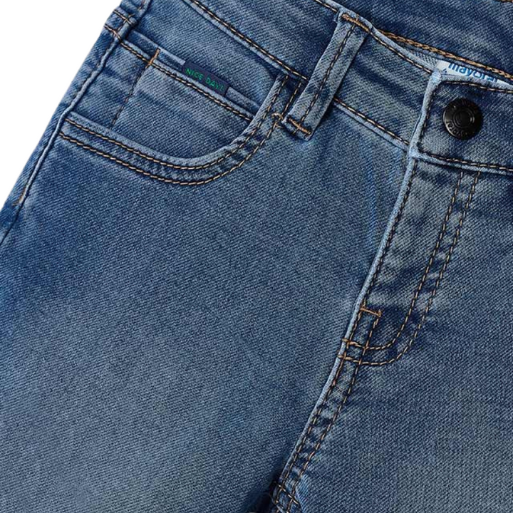 Mayoral - Soft Denim Shorts in Medium Blue