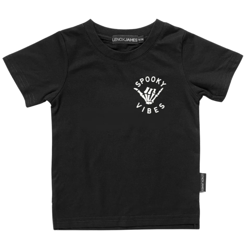 Lenox James - Spooky Vibes Tee in Black (12-18mo)