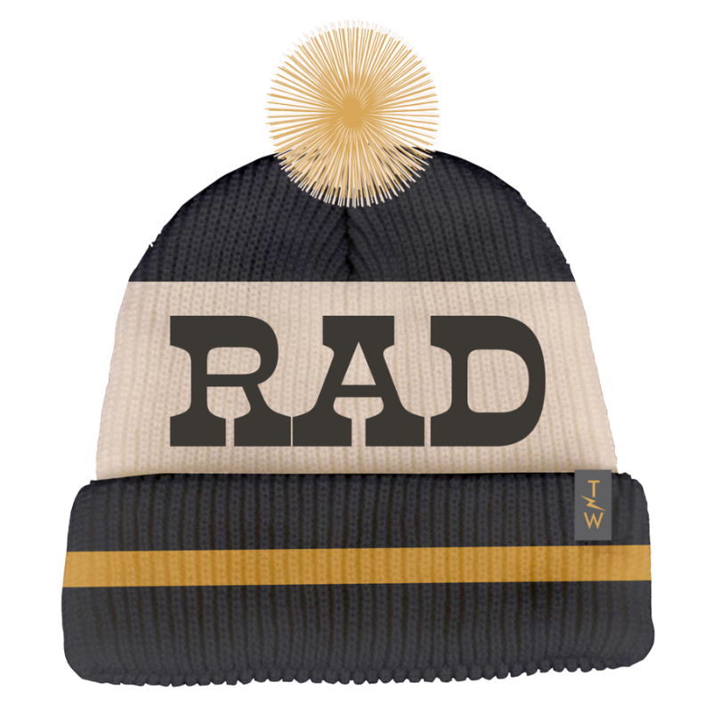 Tiny Whales - RAD Beanie in Natural and Black