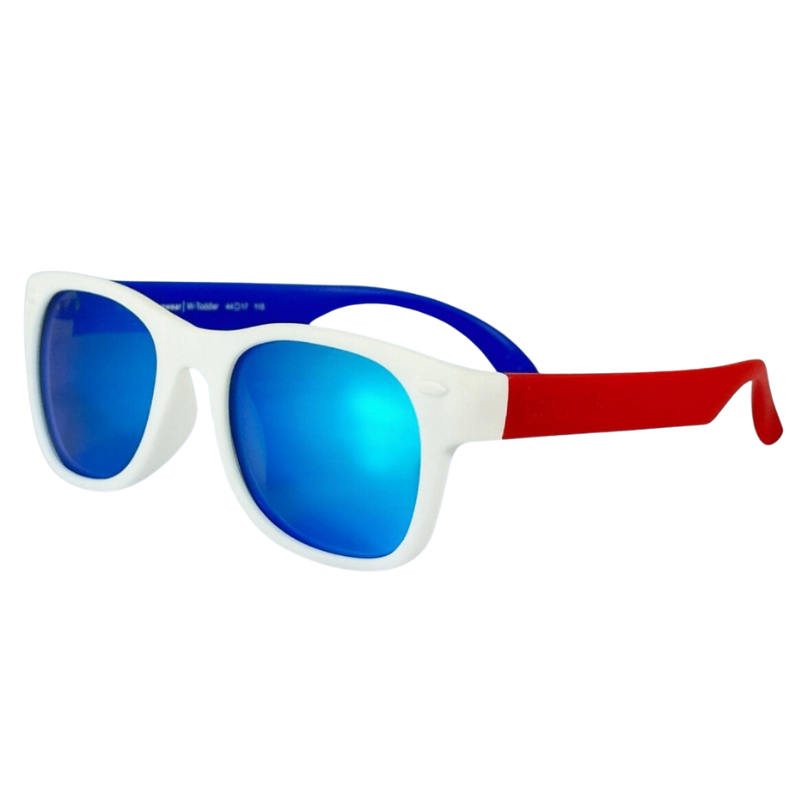 Roshambo - Classic Wayfarer Sunglasses in Red/White/Blue