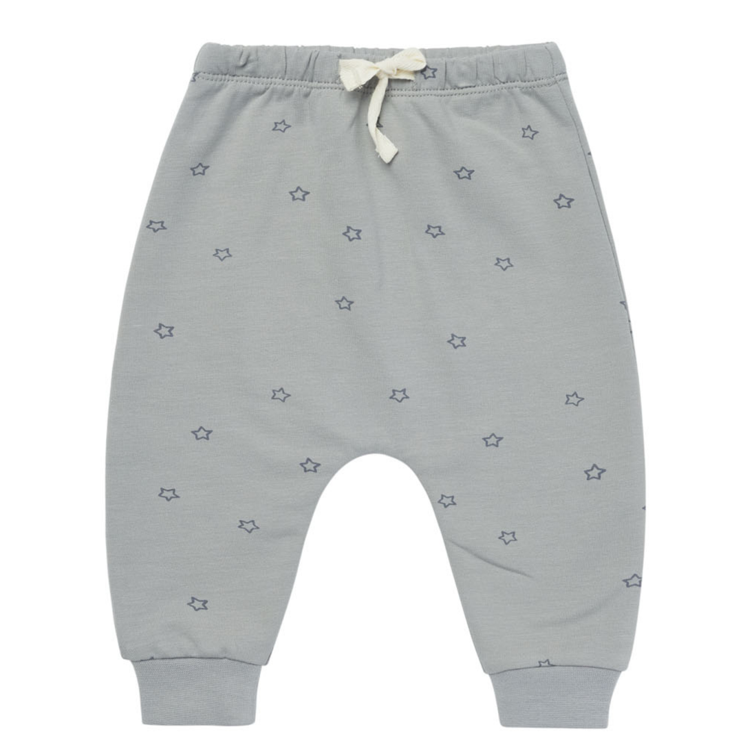 Quincy Mae - Stars Sweatpants in Dusty Blue