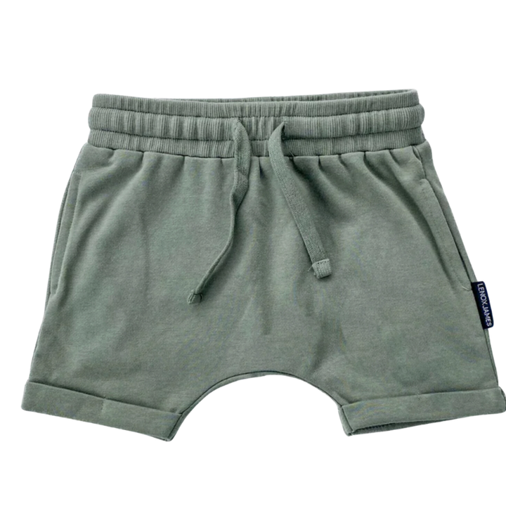 Lenox James - French Terry Harem Shorts in Olive (6)