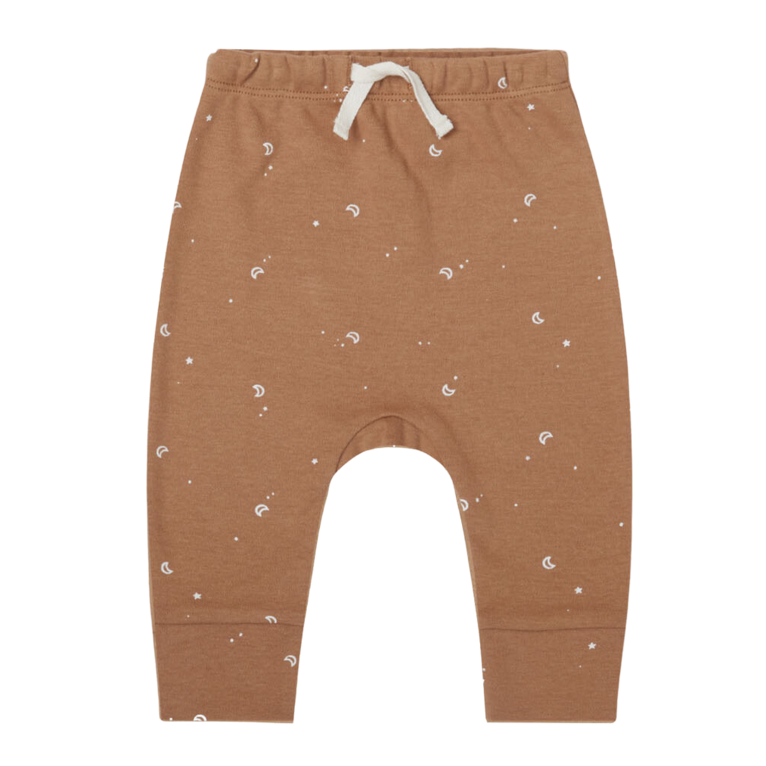 Quincy Mae - Baby Drawstring Moon Pants in Cinnamon