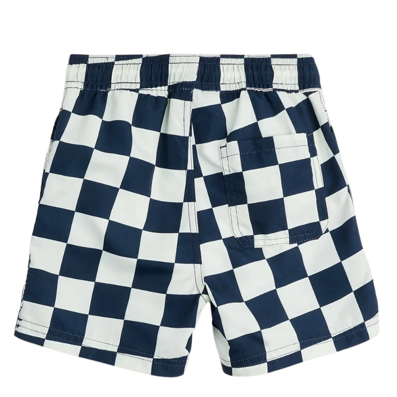 Miles - Checkered Swim Shorts in Navy and Mint (2)