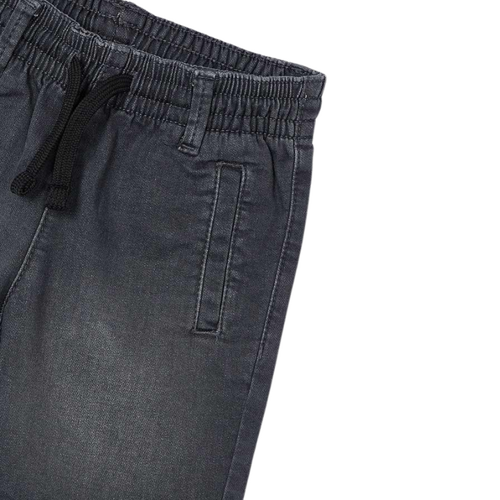 Mayoral - Soft Pull-On Drawstring Denim Shorts in Dark Grey (3, 5, 8)