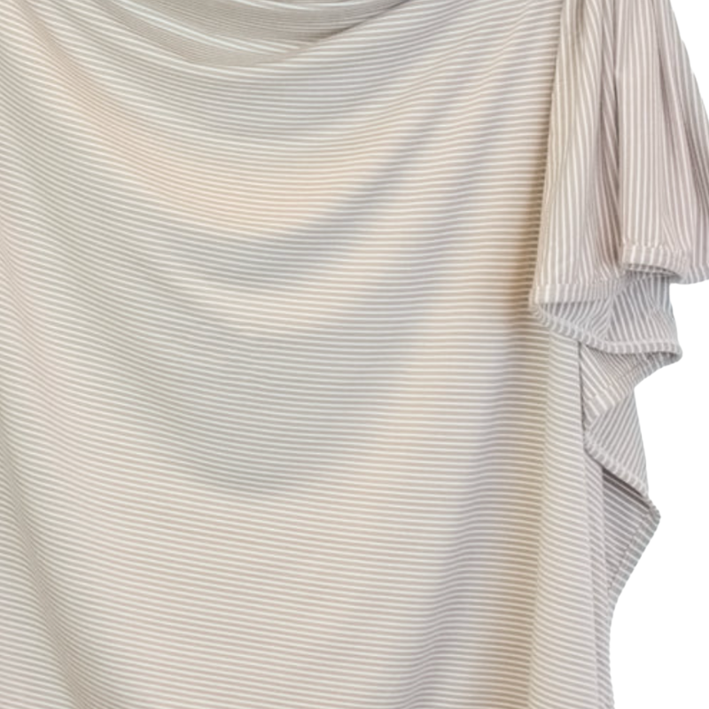 Lou Lou & Co - Banks Swaddle Blanket in Tan w/ Micro Stripes