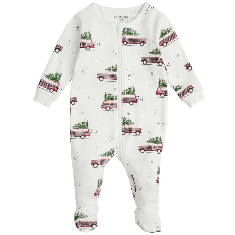 Festive Car Print on Off-White Sleeper Festive Car Print on Off-White Sleeper