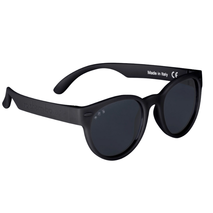 Roshambo - Classic Round Sunglasses in Black