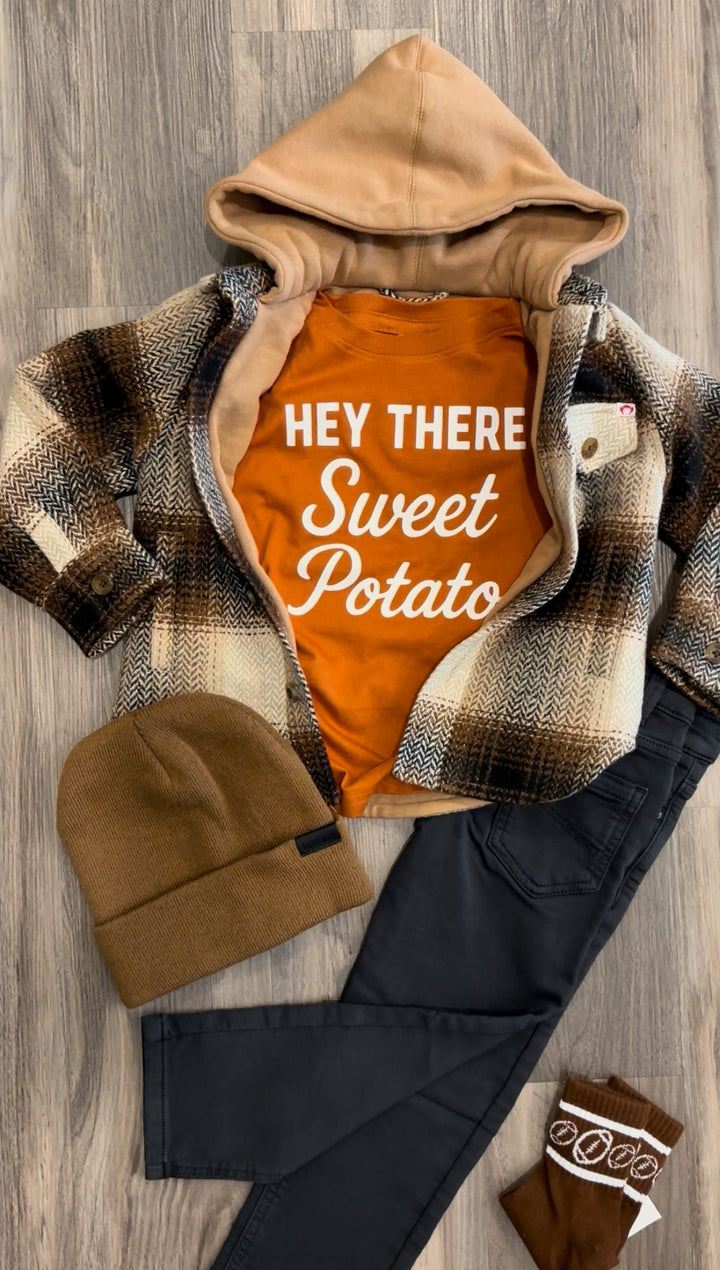 Appaman - Boys Glen Hooded Shirt Jacket in Lumber Plaid