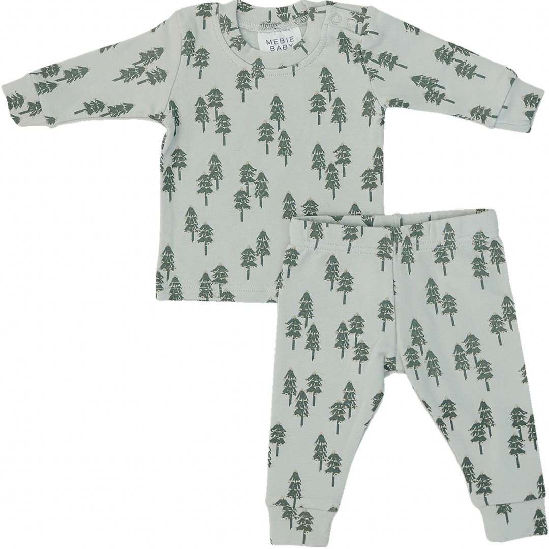 Mebie Baby - Two-Piece Cozy Set in Pines (3-6mo)