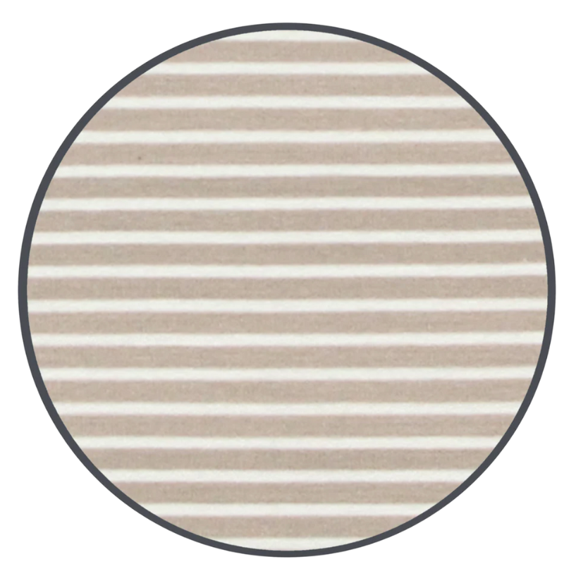 Lou Lou & Co - Infant Banks Knotted Gown in Tan w/ Micro Stripes