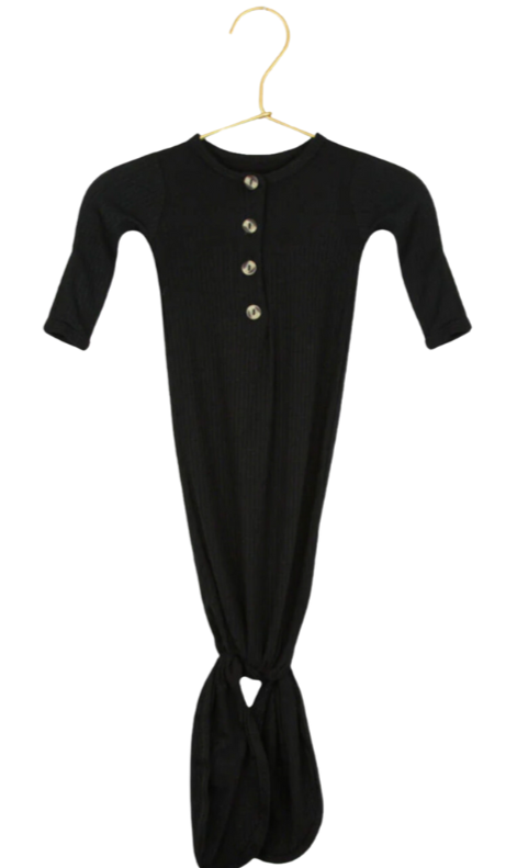 Lou Lou & Co black newborn gown