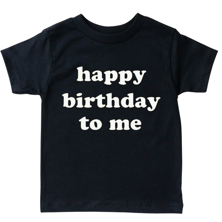 Benny & Ray -  Happy Birthday to Me Baby Tee in Black