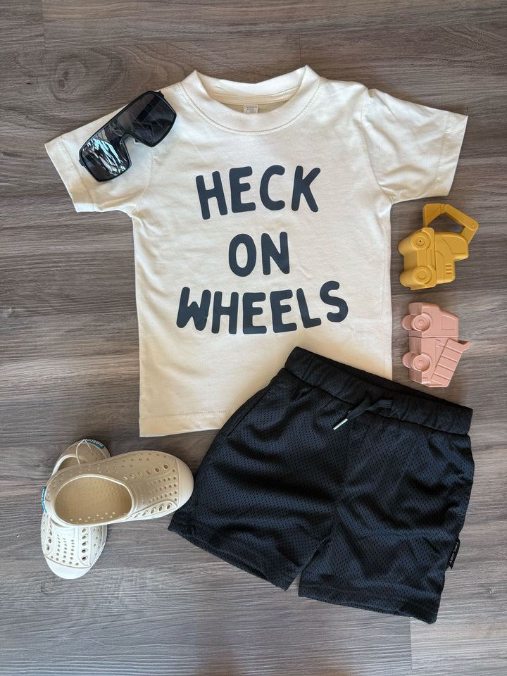 Boys Heck on Wheels kids tee