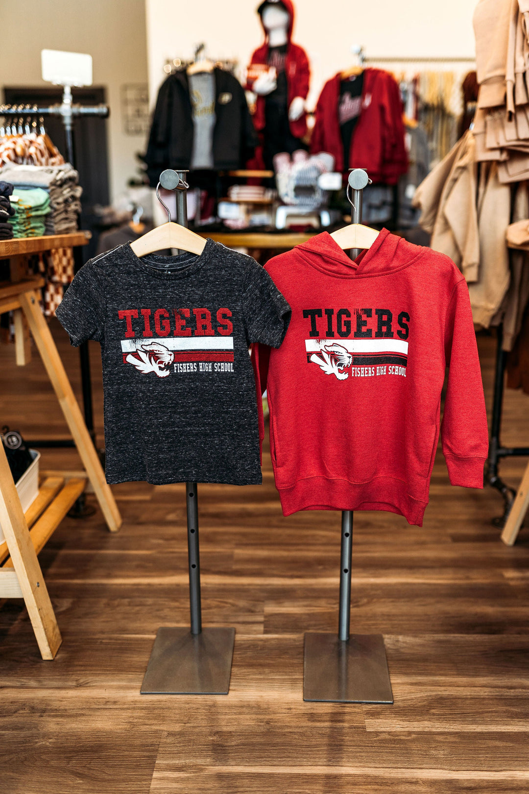 Fishers Tigers - Kids Hoodie in Red