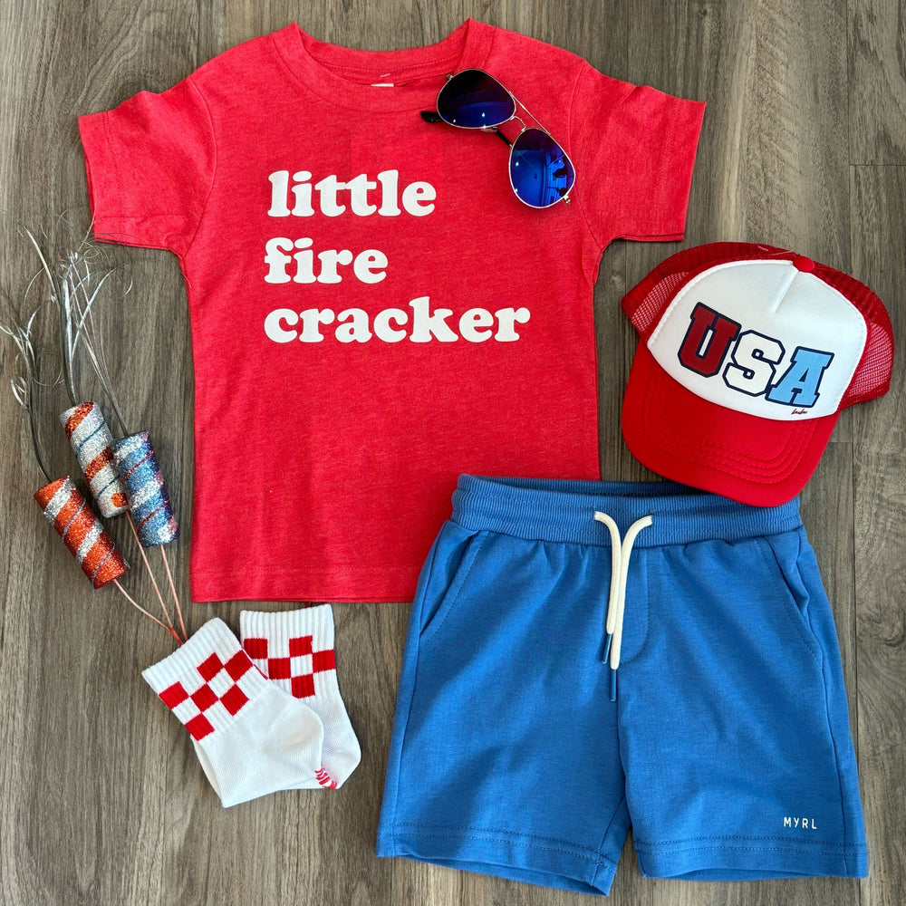 boys red white blue outfit