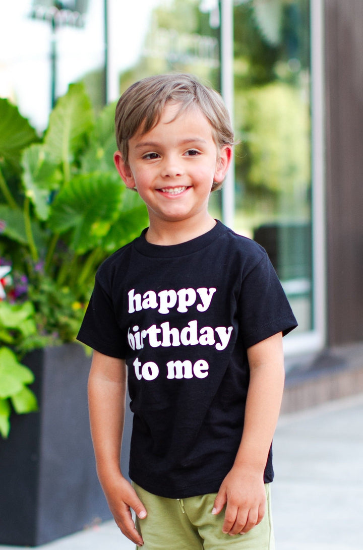 boys black birthday shirt