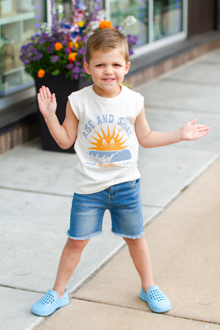 Appaman - Boys Cut Off Sunwashed Denim Shorts