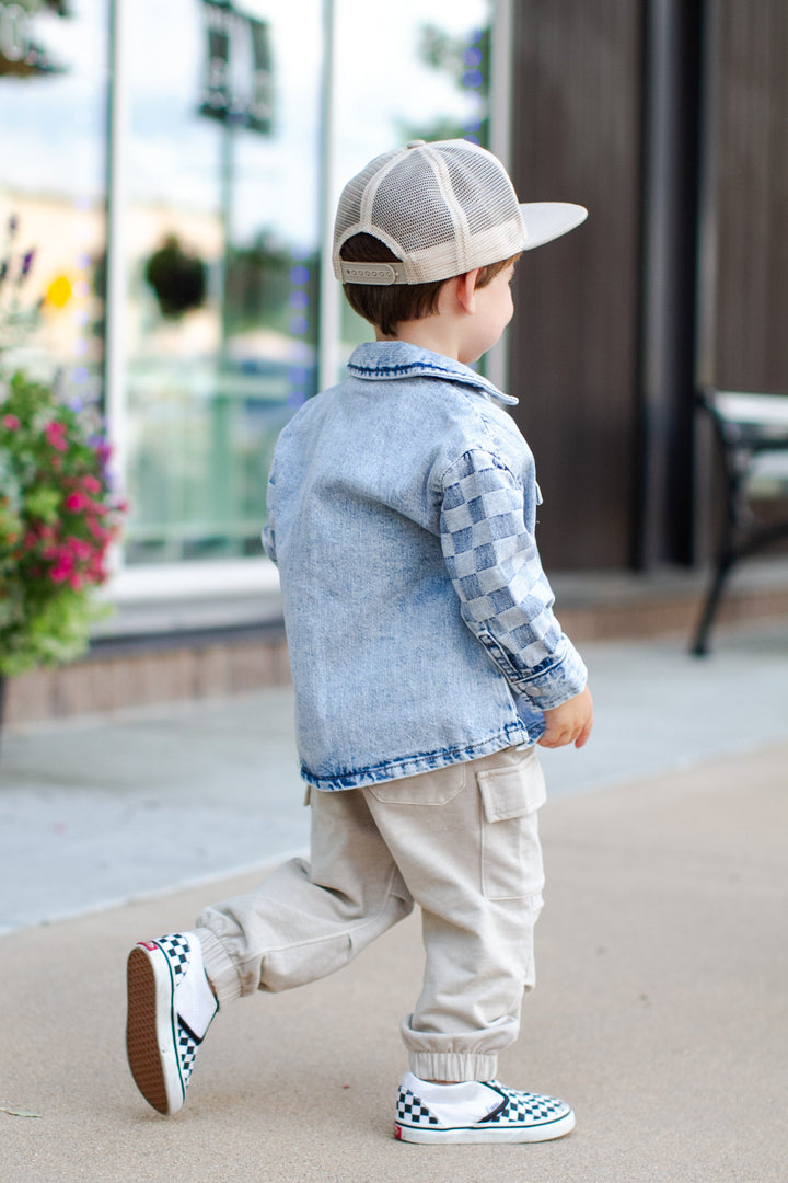 Mayoral - Boys Elastic Ankle Cargo Joggers in Tan