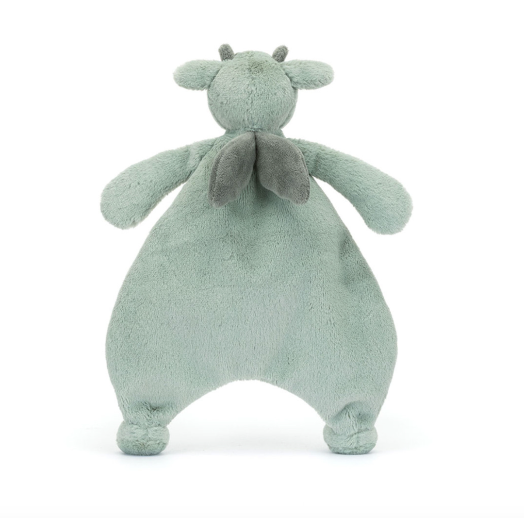 Jellycat comforter baby lovey Bashful Dragon back