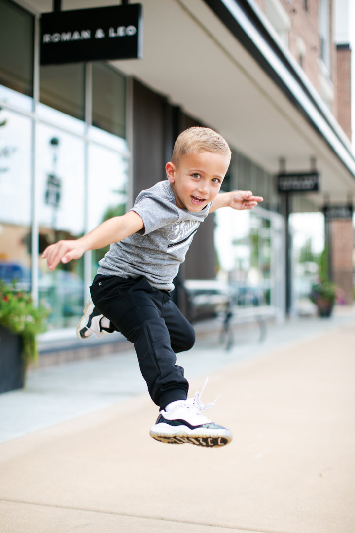 toddler boys black joggers