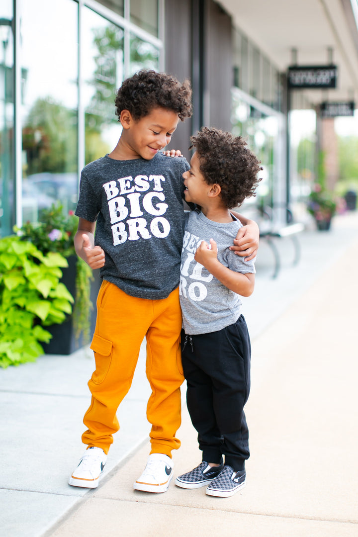 SILAS - Best Big Bro Tee in Charcoal