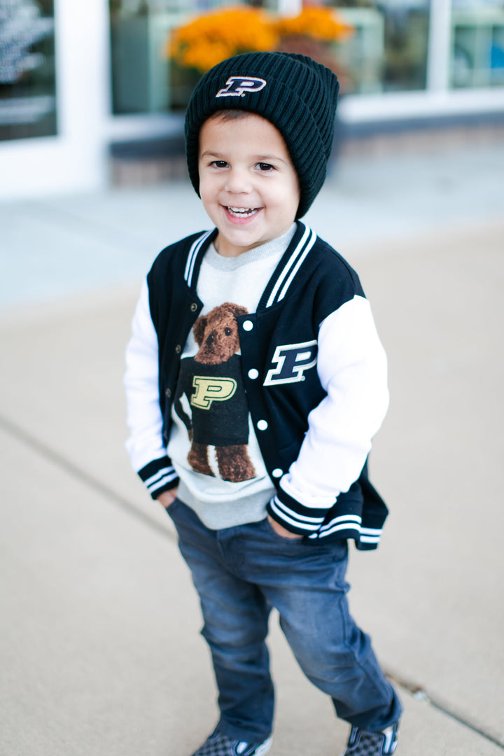 toddler Purdue jacket in black