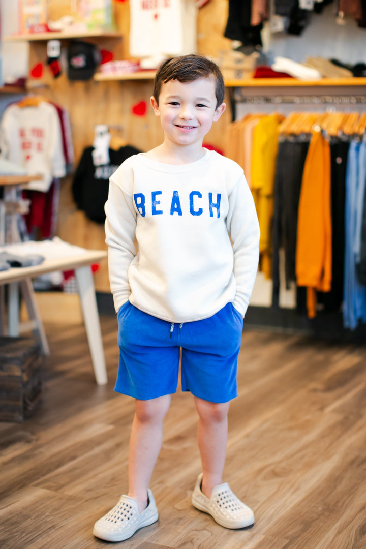 Appaman - Boys Terry Cloth Camp Shorts in Blue