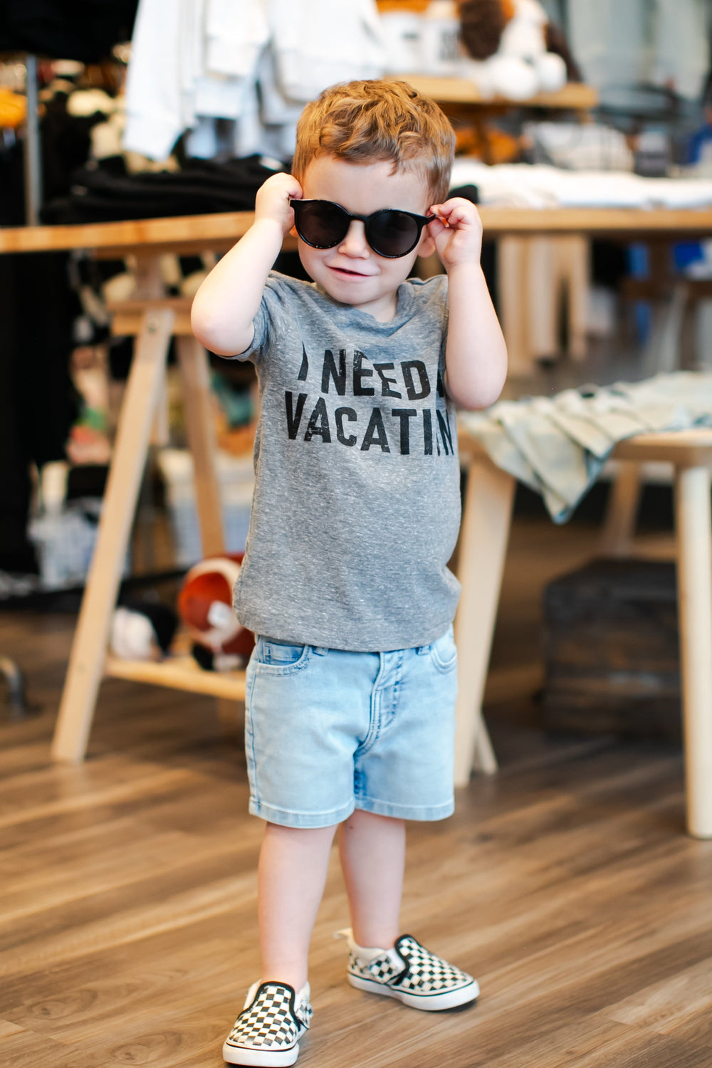 I need a vacation kids tshirt