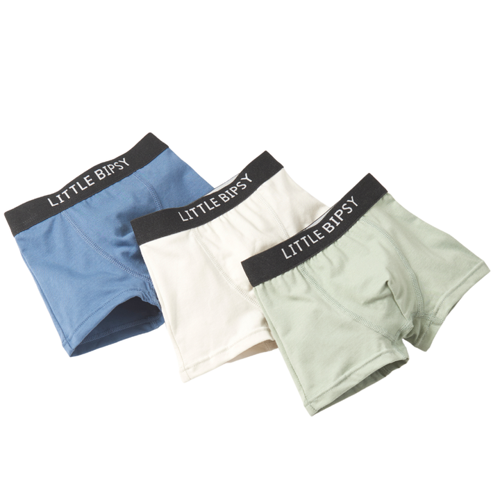 Little Bipsy - Boxer Briefs 3-Pack in Salt + Sea Mix (1-2yrs)