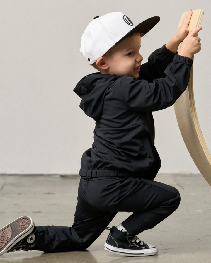 Little Bipsy boys black athletic joggers