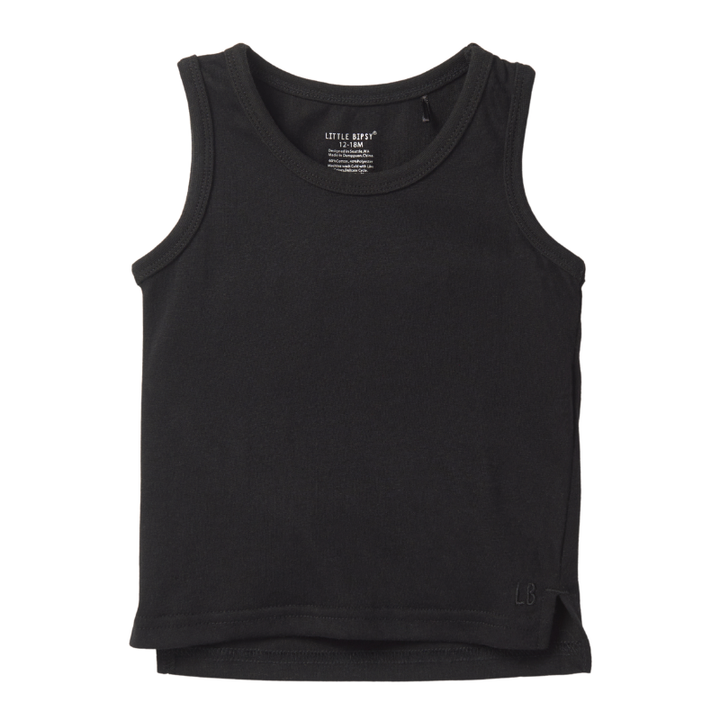 Little Bipsy boys elevated tank black