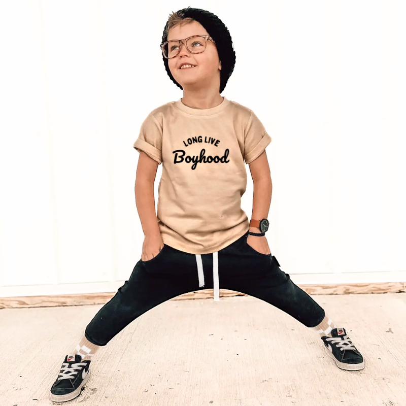 Long Live Boyhood kids graphic tee