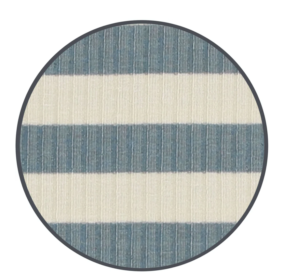 Lou Lou & Co Lincoln blue and ivory stripes