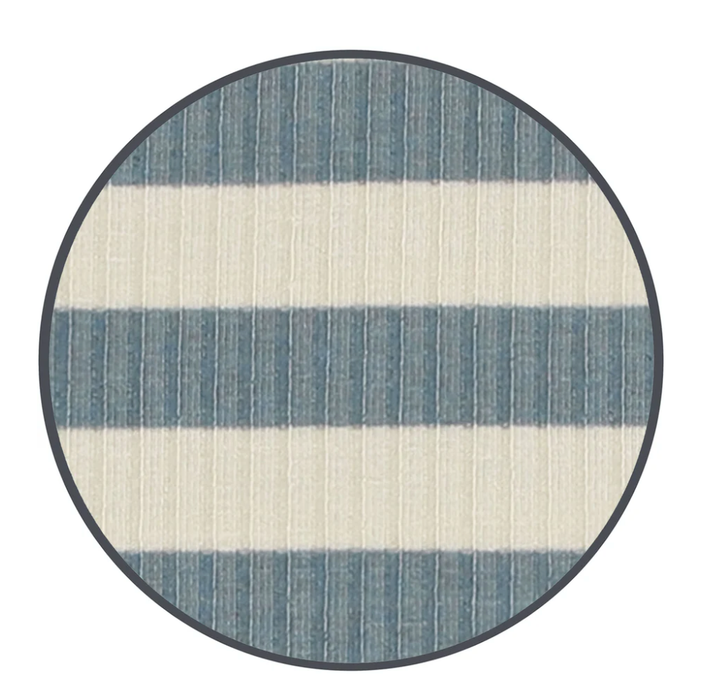 Lou Lou & Co Lincoln blue and ivory stripes