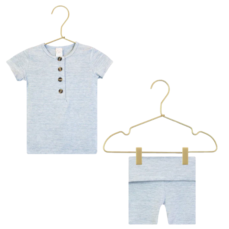 Lou Lou & Company Heathered Blue two piece set