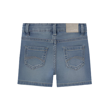 Mayoral baby boy soft shorts medium blue back
